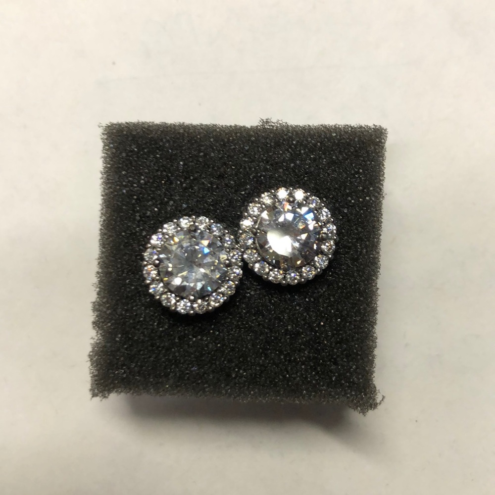Sterling Silver Rhinestone Earring